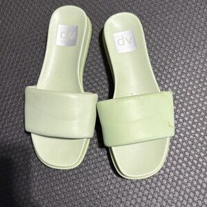 Dolce vita light green slides sandals